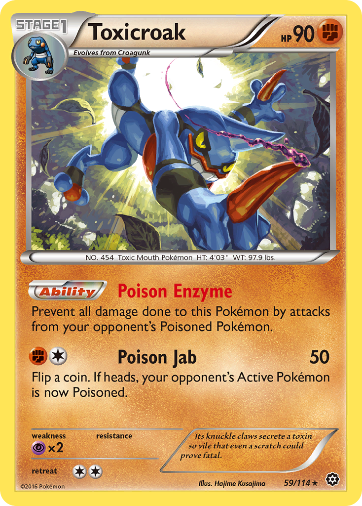 Toxicroak (59/114) [XY: Steam Siege] | Game Master's Emporium (The New GME)