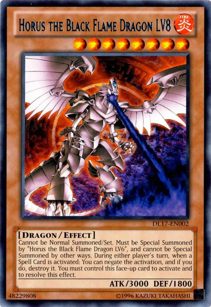 Horus the Black Flame Dragon LV8 (Blue) [DL17-EN002] Rare | Game Master's Emporium (The New GME)