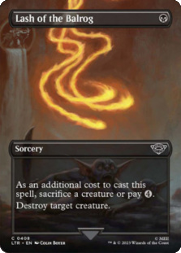 Lash of the Balrog (Borderless Alternate Art) [The Lord of the Rings: Tales of Middle-Earth] | Game Master's Emporium (The New GME)