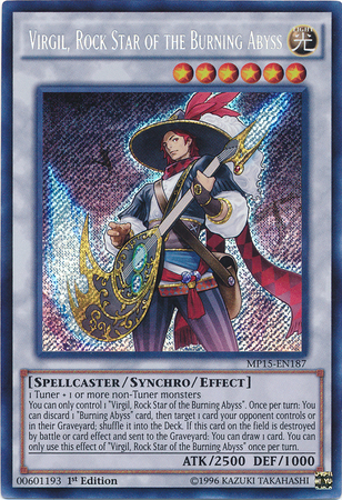 Virgil, Rock Star of the Burning Abyss [MP15-EN187] Secret Rare | Game Master's Emporium (The New GME)