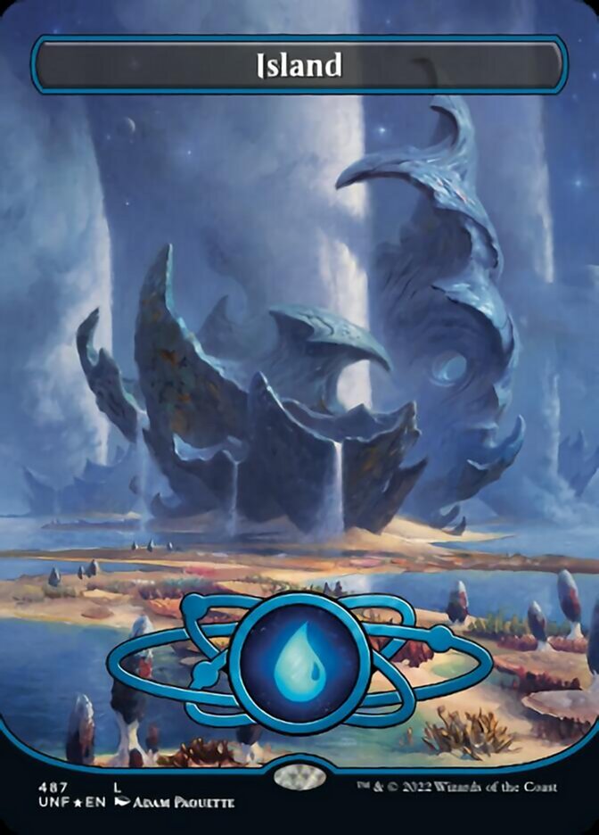 Island (487) (Planetary Space-ic Land) (Galaxy Foil) [Unfinity] | Game Master's Emporium (The New GME)