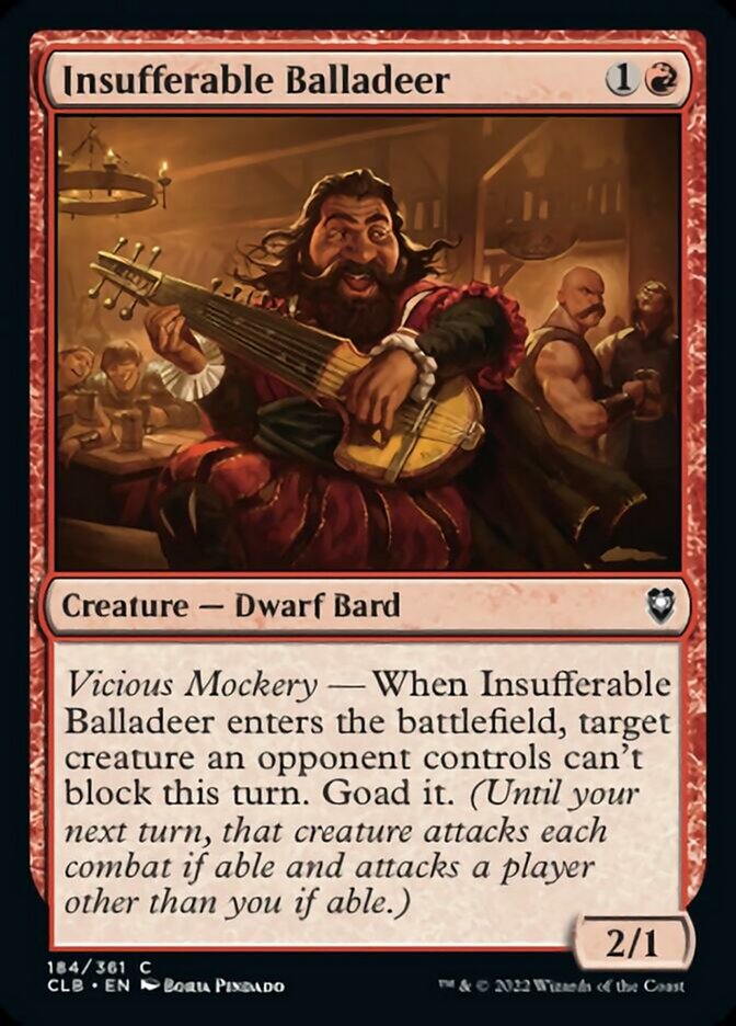 Insufferable Balladeer [Commander Legends: Battle for Baldur's Gate] | Game Master's Emporium (The New GME)