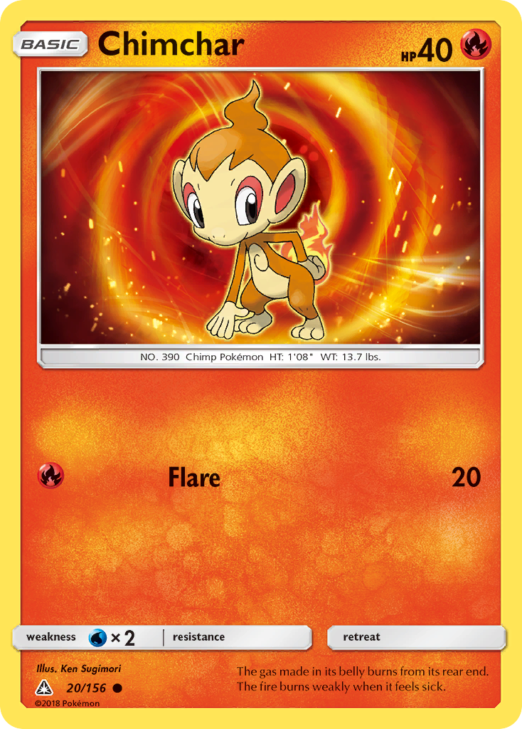 Chimchar (20/156) [Sun & Moon: Ultra Prism] | Game Master's Emporium (The New GME)