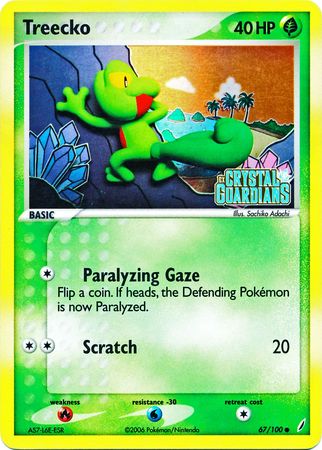 Treecko (67/100) (Stamped) [EX: Crystal Guardians] | Game Master's Emporium (The New GME)