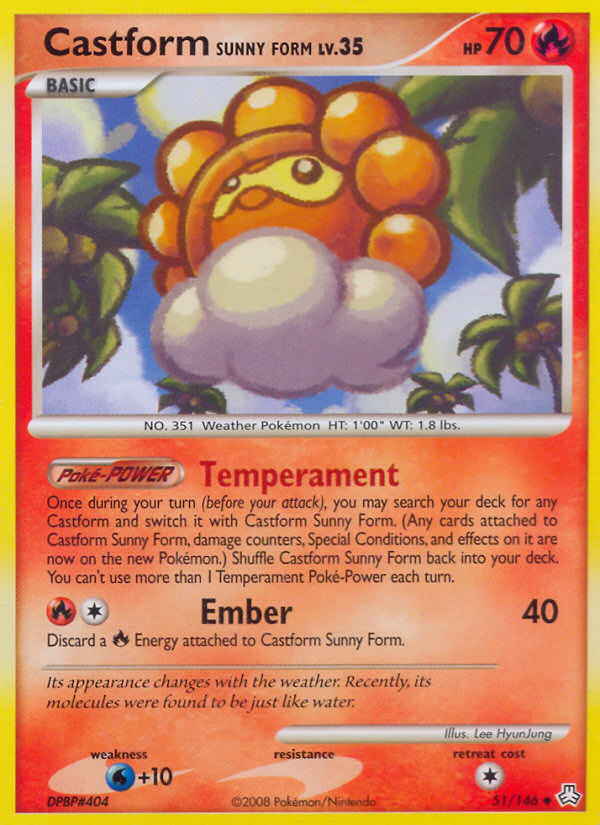 Castform Sunny Form (51/146) [Diamond & Pearl: Legends Awakened] | Game Master's Emporium (The New GME)