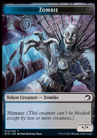 Zombie Token (015) [Innistrad: Midnight Hunt Tokens] | Game Master's Emporium (The New GME)