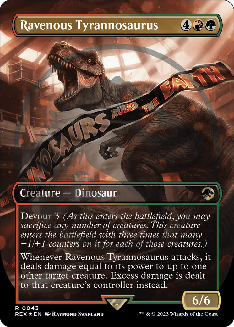 Ravenous Tyrannosaurus (Emblem) (Borderless) [Jurassic World Collection Tokens] | Game Master's Emporium (The New GME)