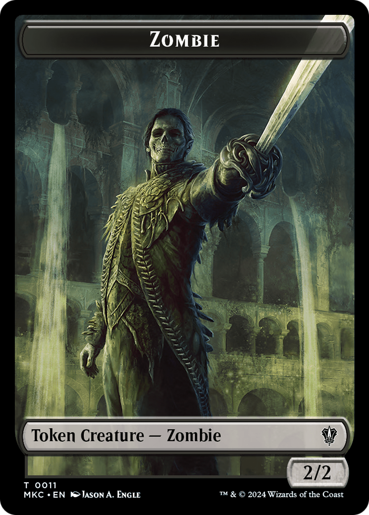 Vizier of Many Faces // Zombie Double-Sided Token [Murders at Karlov Manor Commander Tokens] | Game Master's Emporium (The New GME)