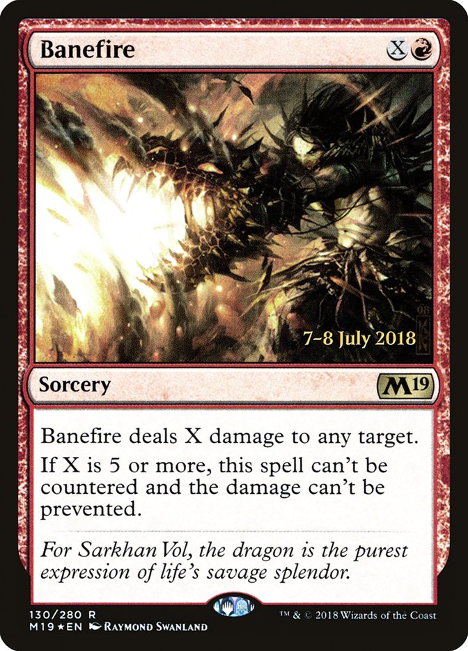 Banefire [Core Set 2019 Prerelease Promos] | Game Master's Emporium (The New GME)