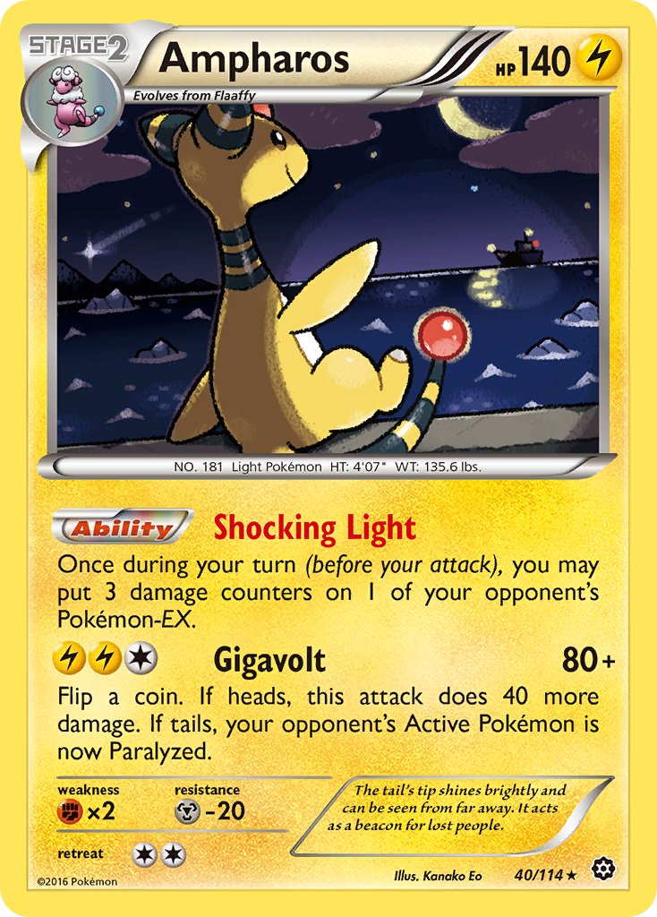 Ampharos (40/114) (Theme Deck Exclusive) [XY: Steam Siege] | Game Master's Emporium (The New GME)