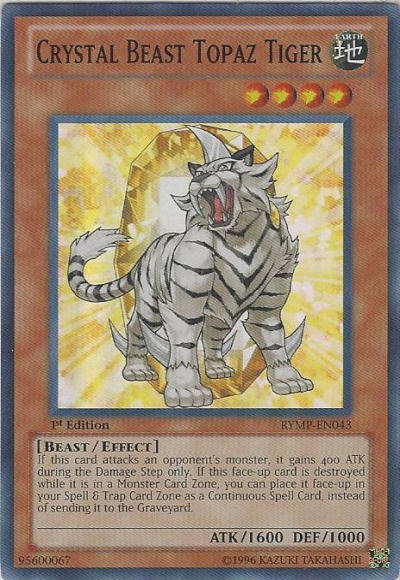 Crystal Beast Topaz Tiger [RYMP-EN043] Super Rare | Game Master's Emporium (The New GME)