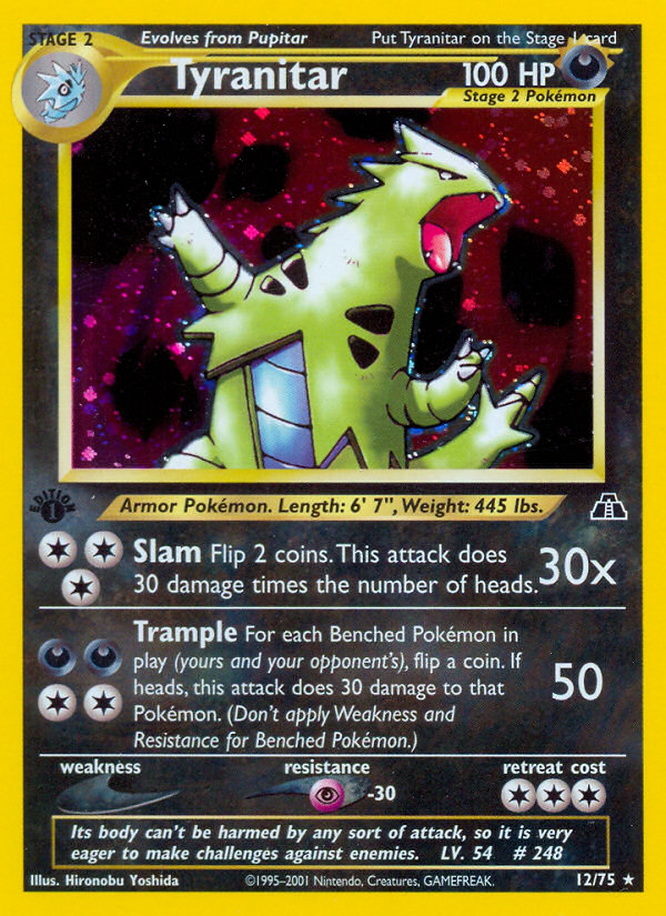 Tyranitar (12/75) [Neo Discovery 1st Edition] | Game Master's Emporium (The New GME)