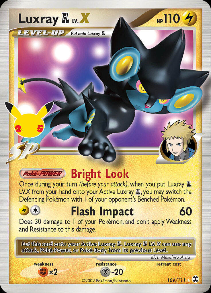 Luxray GL LV.X (109/111) [Celebrations: 25th Anniversary - Classic Collection] | Game Master's Emporium (The New GME)