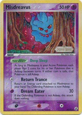 Misdreavus (40/92) (Stamped) [EX: Legend Maker] | Game Master's Emporium (The New GME)