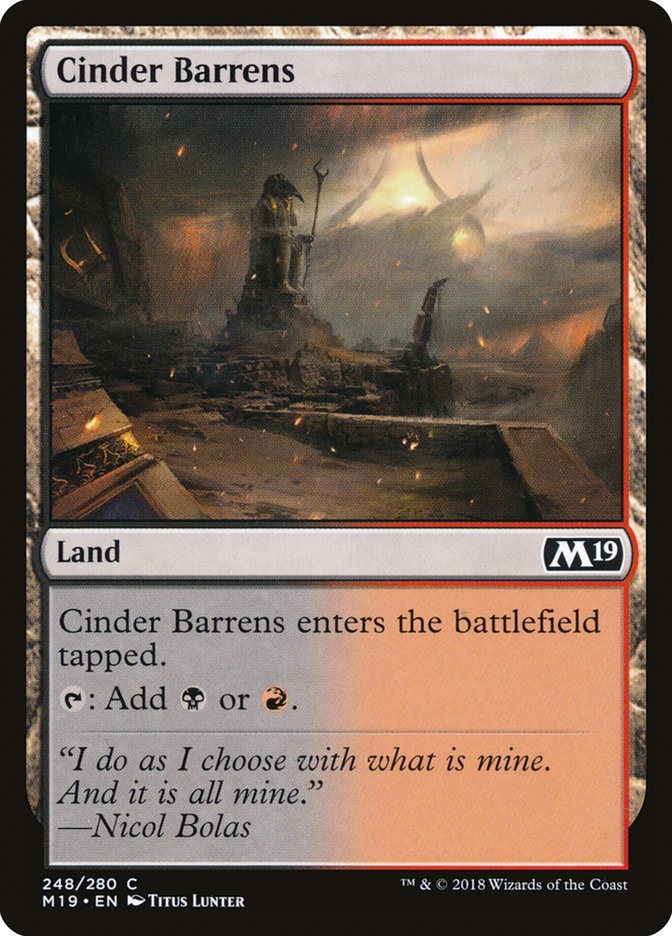 Cinder Barrens [Core Set 2019] | Game Master's Emporium (The New GME)