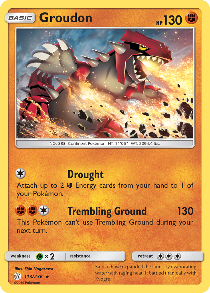 Groudon (113/236) [Sun & Moon: Cosmic Eclipse] | Game Master's Emporium (The New GME)