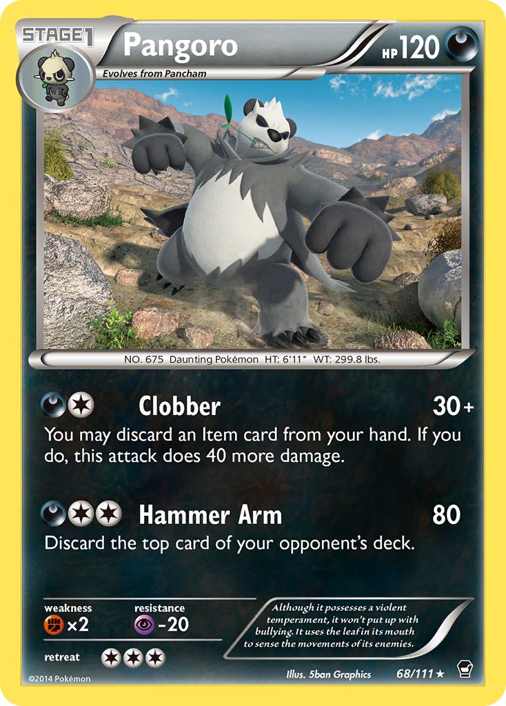 Pangoro (68/111) (Theme Deck Exclusive) [XY: Furious Fists] | Game Master's Emporium (The New GME)