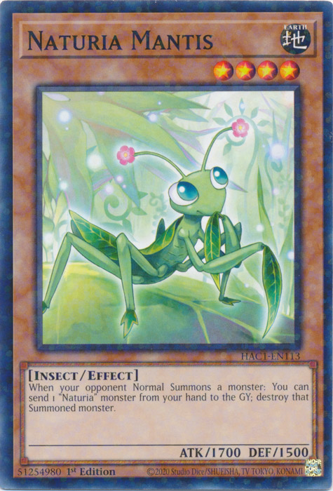 Naturia Mantis (Duel Terminal) [HAC1-EN113] Common | Game Master's Emporium (The New GME)