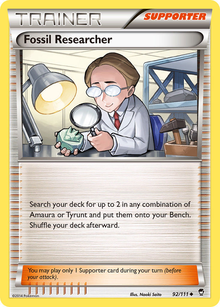 Fossil Researcher (92/111) [XY: Furious Fists] | Game Master's Emporium (The New GME)