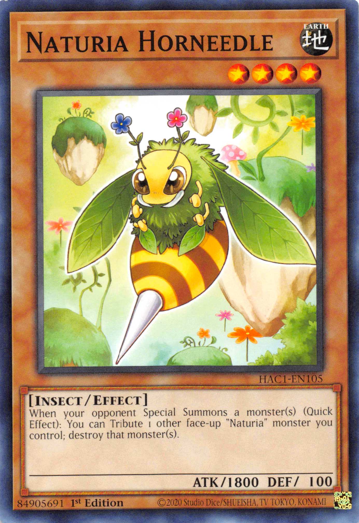 Naturia Horneedle [HAC1-EN105] Common | Game Master's Emporium (The New GME)