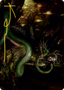 Saryth, the Viper's Fang Art Card (Gold-Stamped Signature) [Innistrad: Midnight Hunt Art Series] | Game Master's Emporium (The New GME)