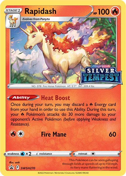 Rapidash (SWSH270) (Prerelease) [Sword & Shield: Black Star Promos] | Game Master's Emporium (The New GME)