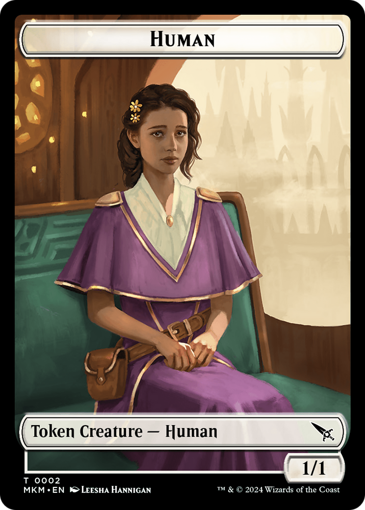 Human // Ogre Double-Sided Token [Murders at Karlov Manor Commander Tokens] | Game Master's Emporium (The New GME)
