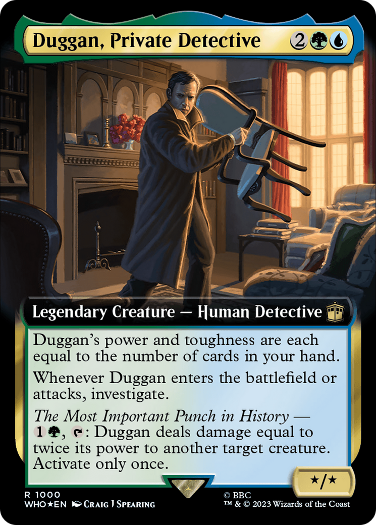 Duggan, Private Detective (Extended Art) (Surge Foil) [Doctor Who] | Game Master's Emporium (The New GME)