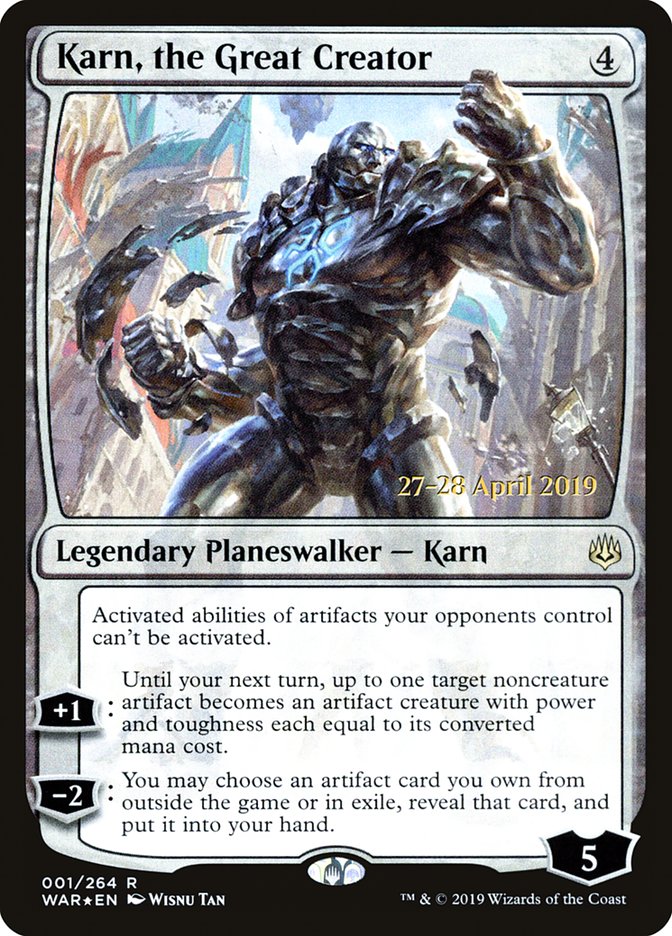 Karn, the Great Creator [War of the Spark Prerelease Promos] | Game Master's Emporium (The New GME)