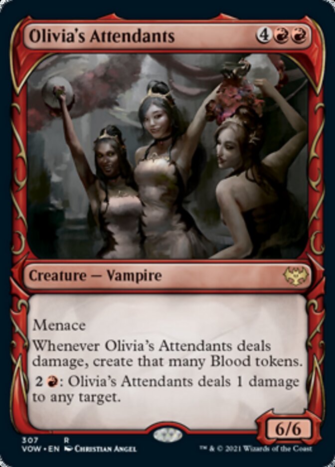 Olivia's Attendants (Showcase Fang Frame) [Innistrad: Crimson Vow] | Game Master's Emporium (The New GME)