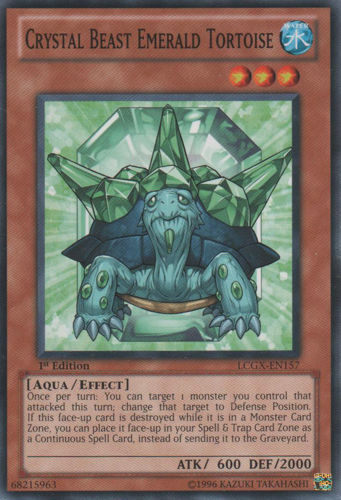 Crystal Beast Emerald Tortoise [LCGX-EN157] Common | Game Master's Emporium (The New GME)