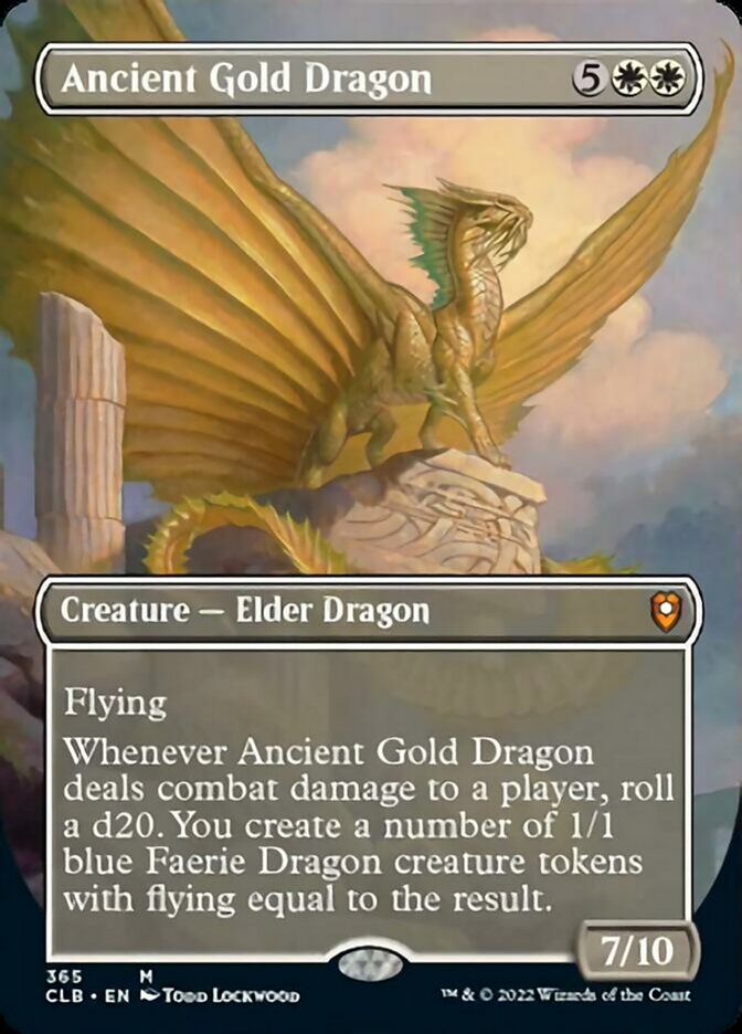 Ancient Gold Dragon (Borderless Alternate Art) [Commander Legends: Battle for Baldur's Gate] | Game Master's Emporium (The New GME)