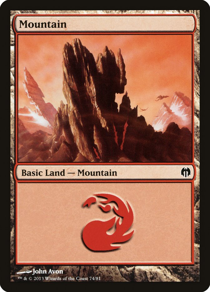 Mountain (74) [Duel Decks: Heroes vs. Monsters] | Game Master's Emporium (The New GME)