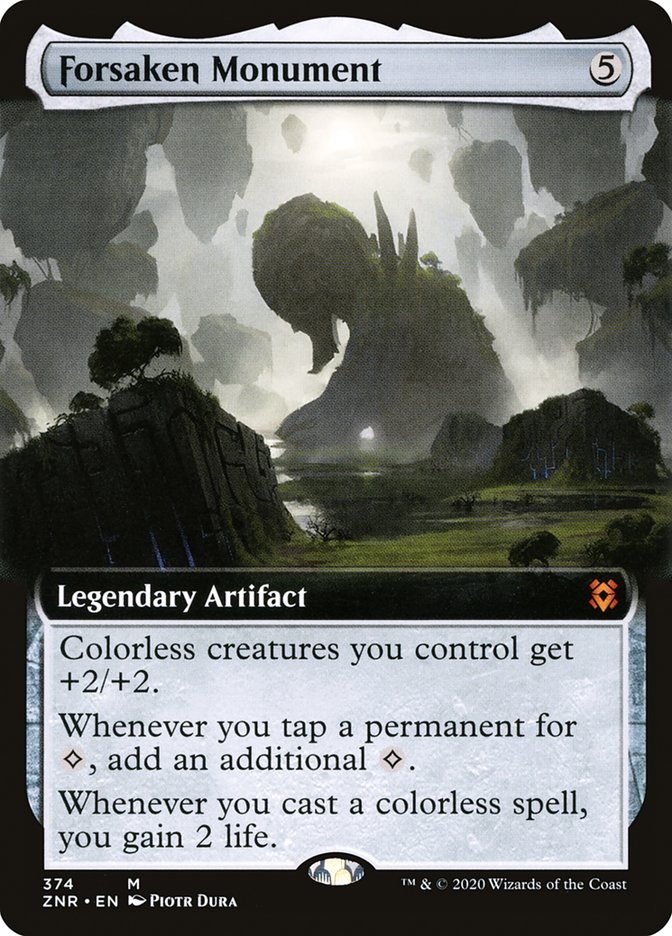 Forsaken Monument (Extended Art) [Zendikar Rising] | Game Master's Emporium (The New GME)