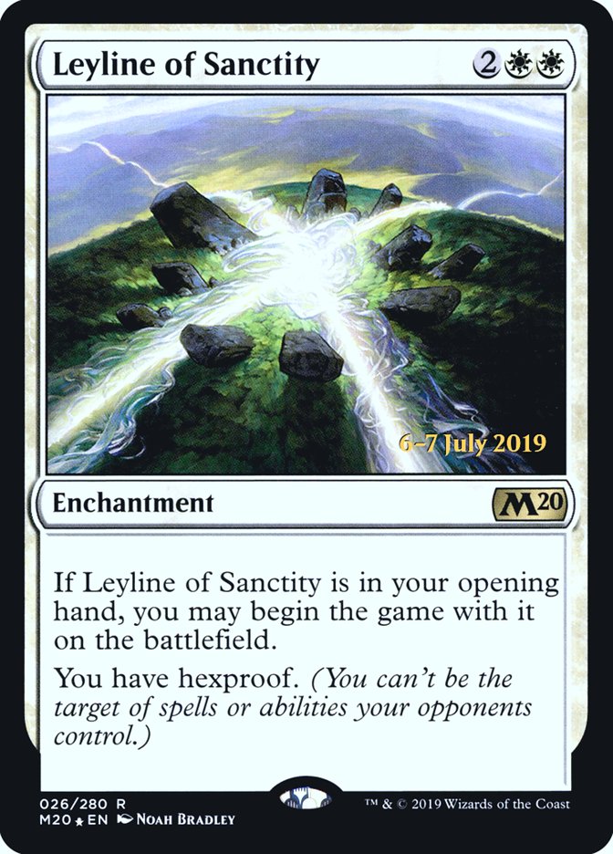 Leyline of Sanctity [Core Set 2020 Prerelease Promos] | Game Master's Emporium (The New GME)