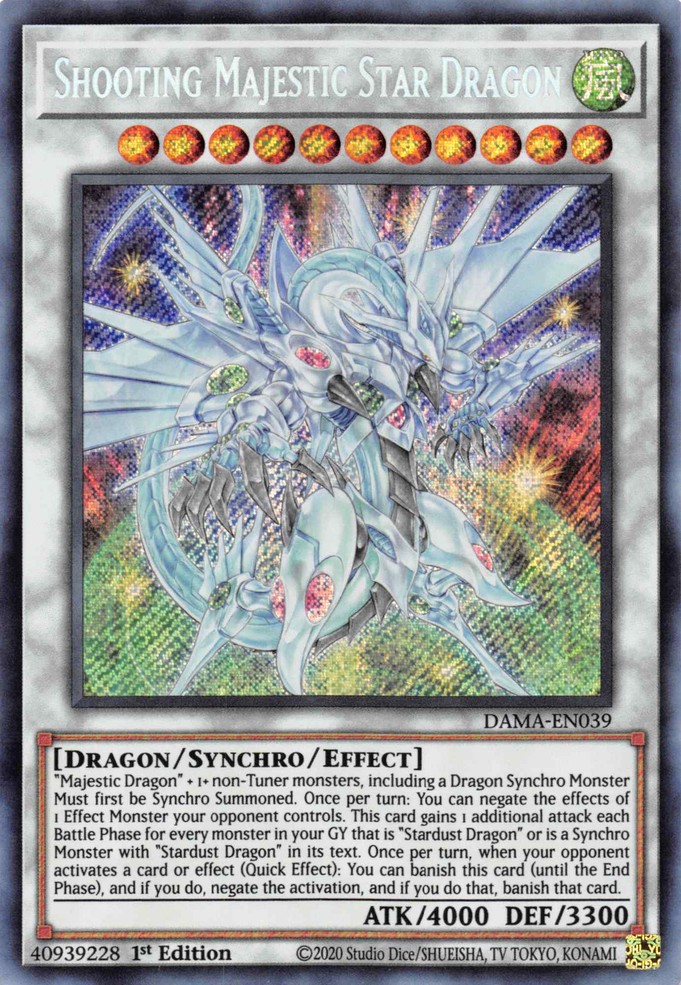 Shooting Majestic Star Dragon [DAMA-EN039] Secret Rare | Game Master's Emporium (The New GME)