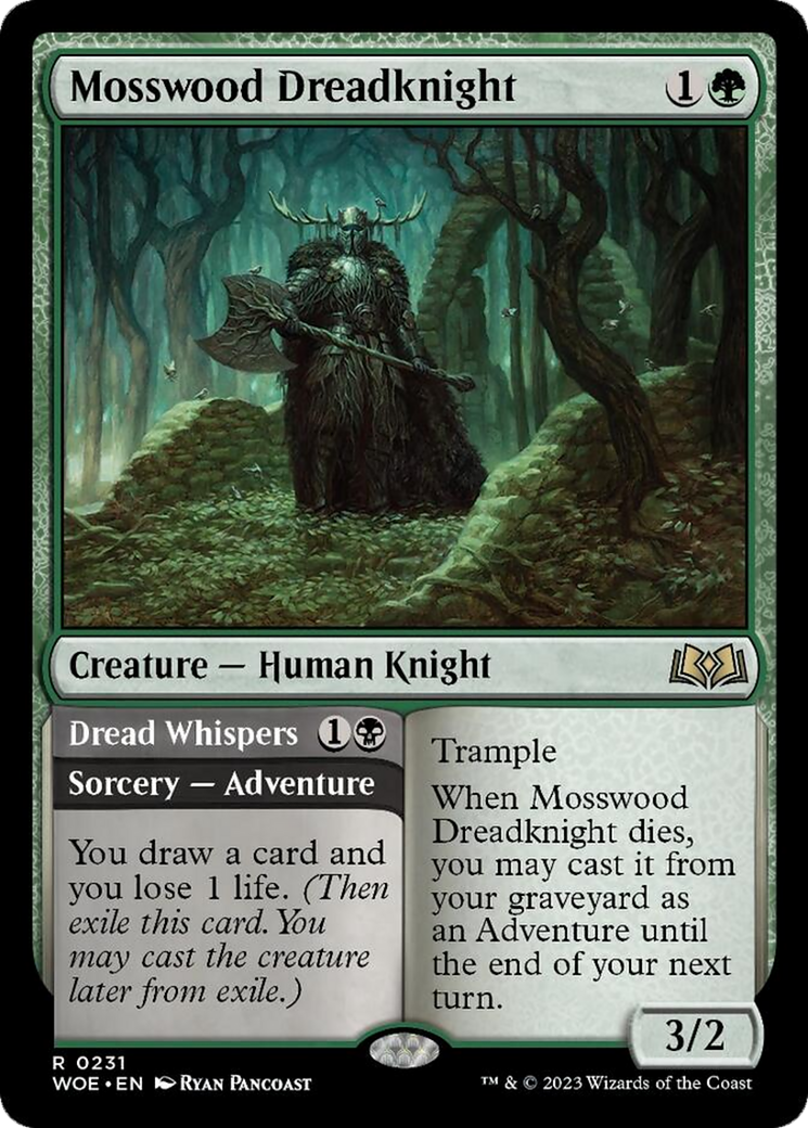 Mosswood Dreadknight // Dread Whispers [Wilds of Eldraine] | Game Master's Emporium (The New GME)