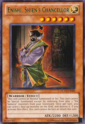 Enishi, Shien's Chancellor (Green) [DL12-EN009] Rare | Game Master's Emporium (The New GME)