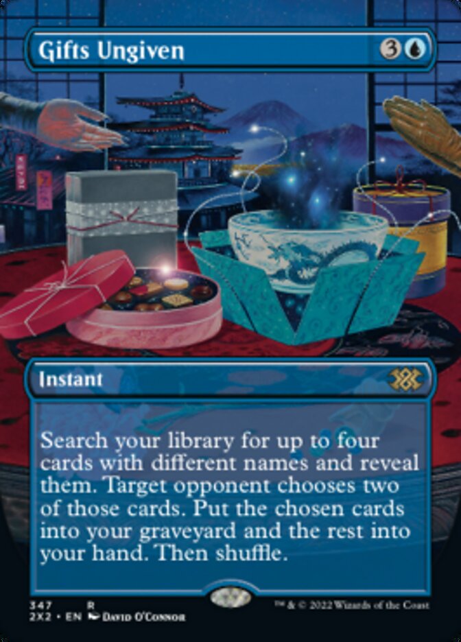 Gifts Ungiven (Borderless Alternate Art) [Double Masters 2022] | Game Master's Emporium (The New GME)