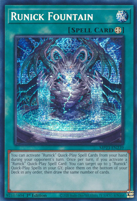 Runick Fountain [MP23-EN239] Prismatic Secret Rare | Game Master's Emporium (The New GME)