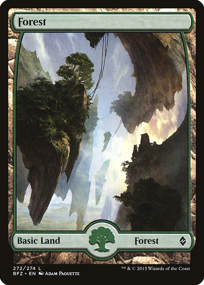 Forest (272) (Full Art) [Battle for Zendikar] | Game Master's Emporium (The New GME)