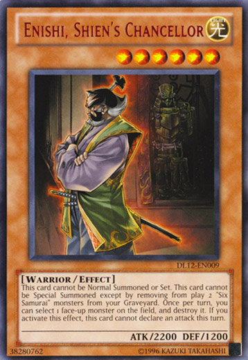 Enishi, Shien's Chancellor (Red) [DL12-EN009] Rare | Game Master's Emporium (The New GME)
