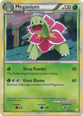 Meganium (26/123) (Cracked Ice Holo) [HeartGold & SoulSilver: Base Set] | Game Master's Emporium (The New GME)