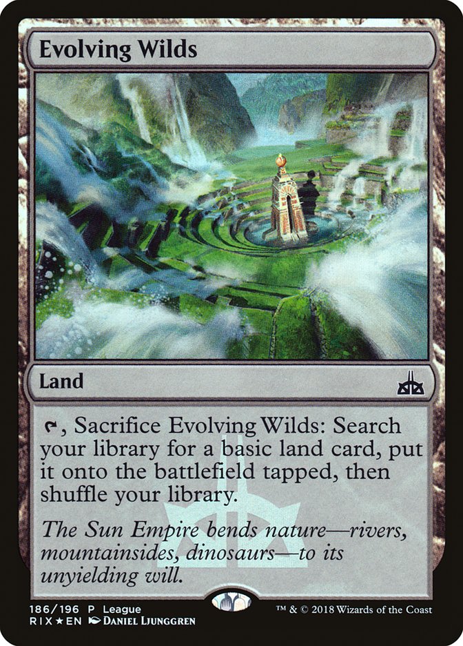 Evolving Wilds (League) [Rivals of Ixalan Promos] | Game Master's Emporium (The New GME)