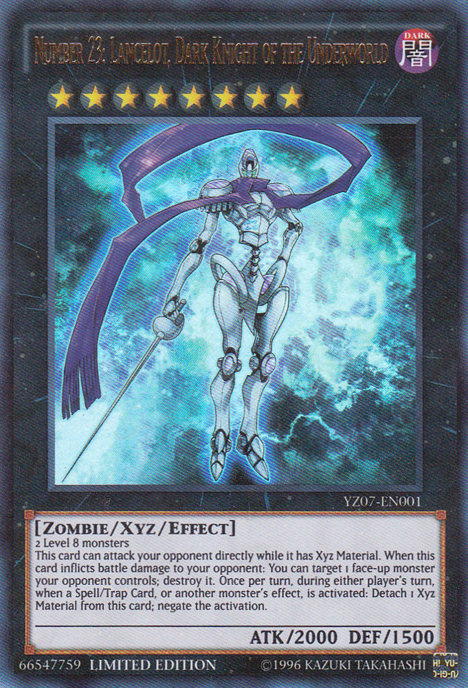 Number 23: Lancelot, Dark Knight of the Underworld [YZ07-EN001] Ultra Rare | Game Master's Emporium (The New GME)