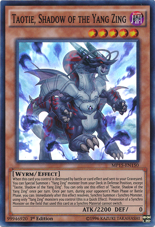 Taotie, Shadow of the Yang Zing [MP15-EN150] Super Rare | Game Master's Emporium (The New GME)