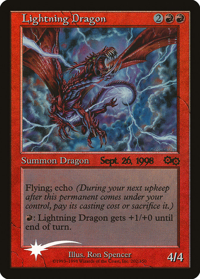 Lightning Dragon [Urza's Saga Promos] | Game Master's Emporium (The New GME)