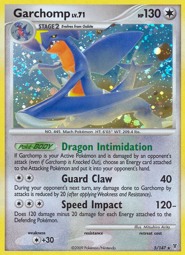 Garchomp (5/147) (Cracked Ice Holo) (Theme Deck Exclusive) [Platinum: Supreme Victors] | Game Master's Emporium (The New GME)