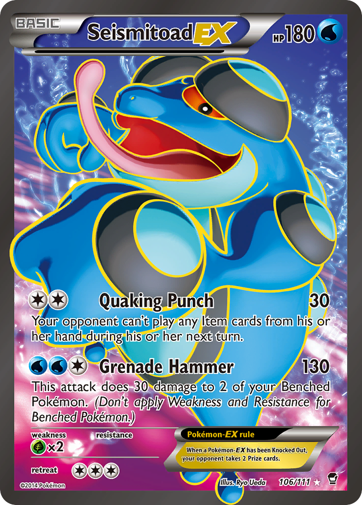 Seismitoad EX (106/111) [XY: Furious Fists] | Game Master's Emporium (The New GME)