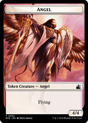 Saproling // Angel (0002) Double-Sided Token [Ravnica Remastered Tokens] | Game Master's Emporium (The New GME)